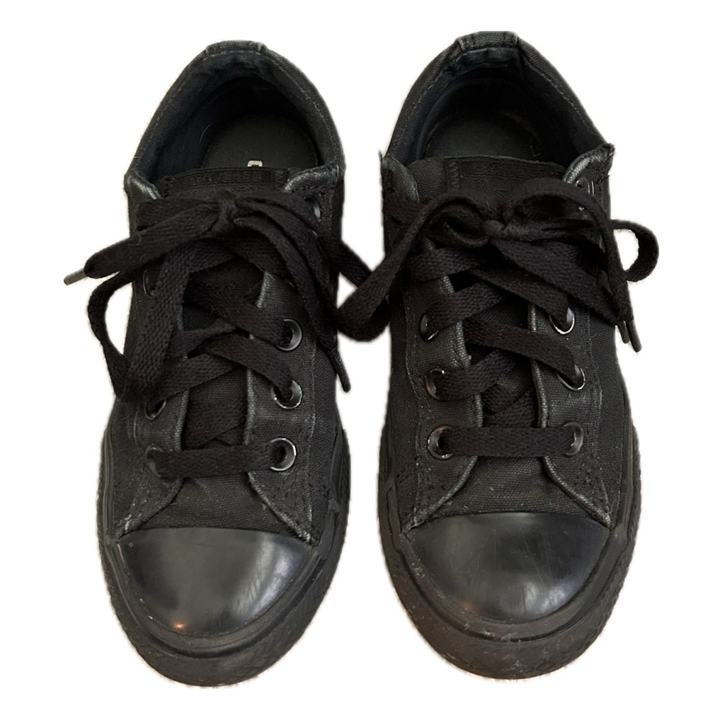 Youth all black low-top Chucks